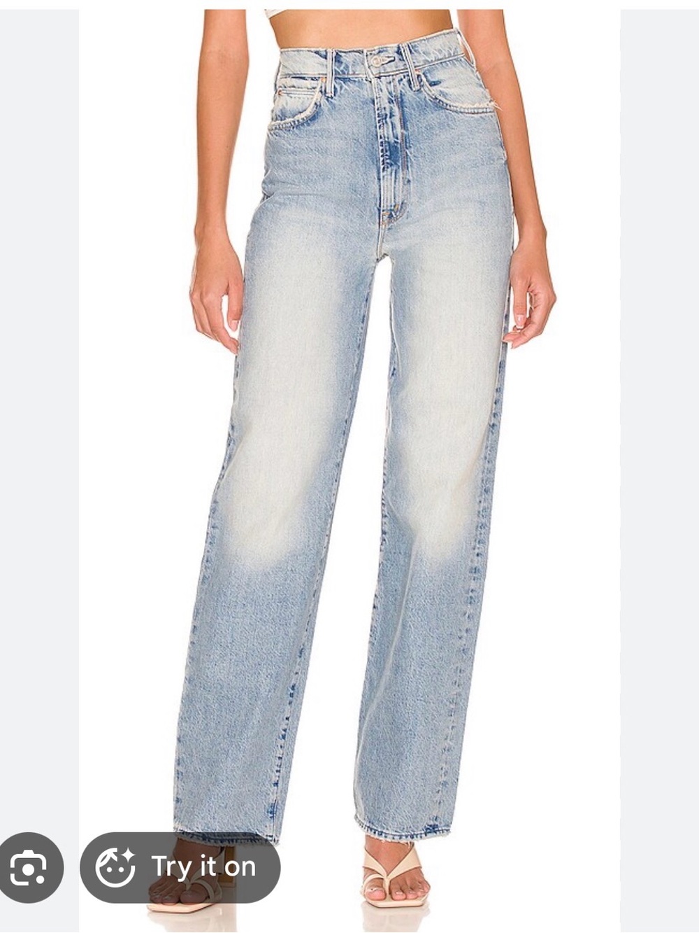 mother high waisted tunnel vision sneak jeans